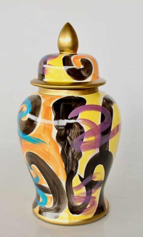 Orange, Yellow Multi Ginger Jar